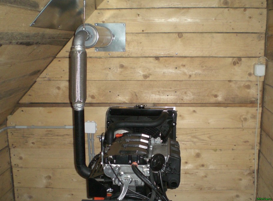 Дополнительный глушитель для бензогенератора