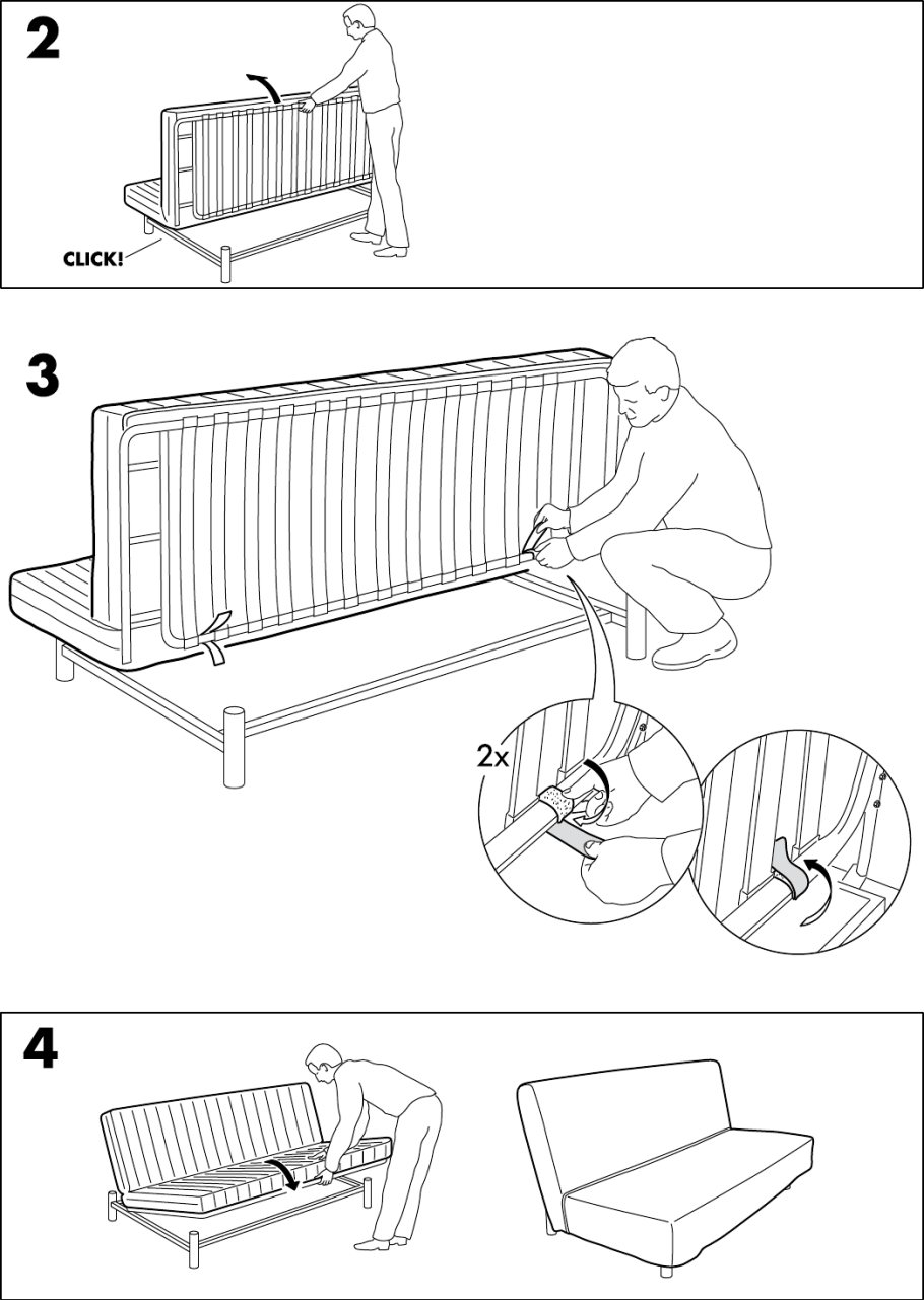 Схема сборки кровать диван икеа