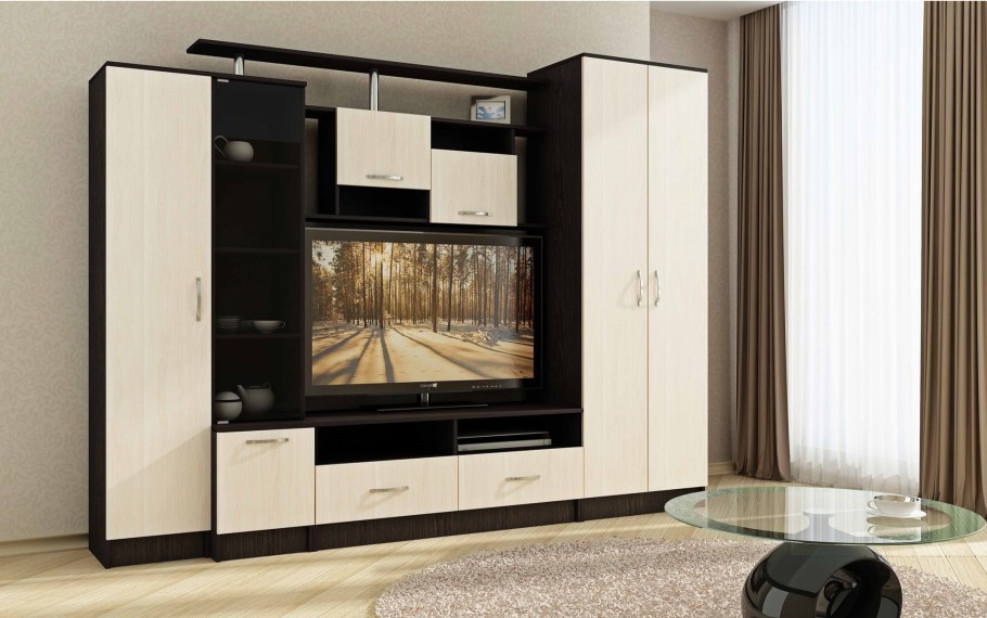 Гостиная Оскар-5 венге/дуб молочный