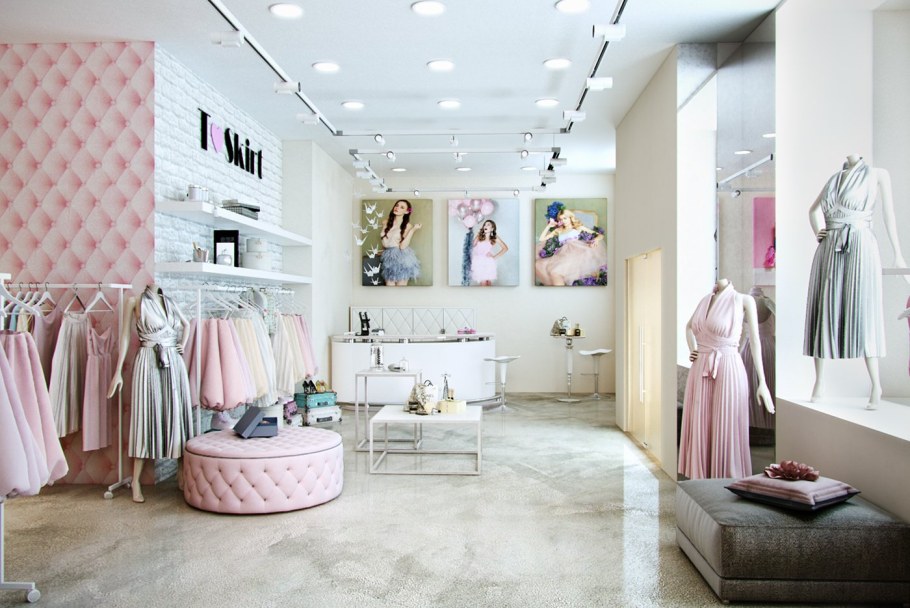 Интерьер магазина одежды