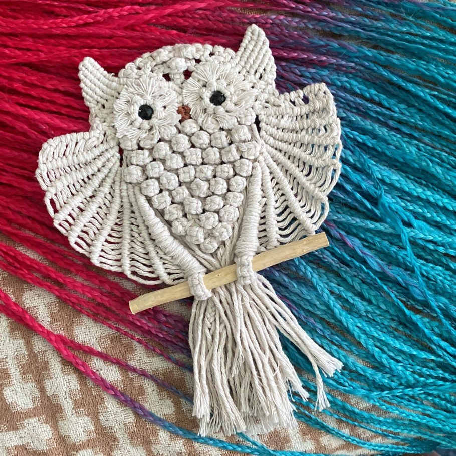 Сова из макраме
