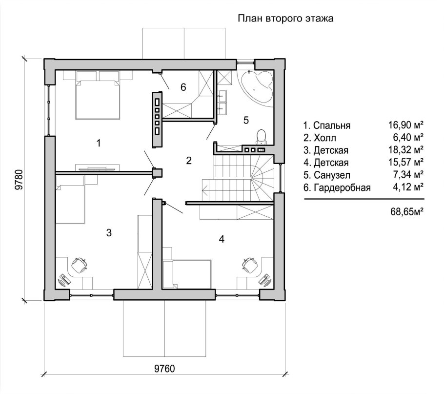 План двухэтажного дома 120кв