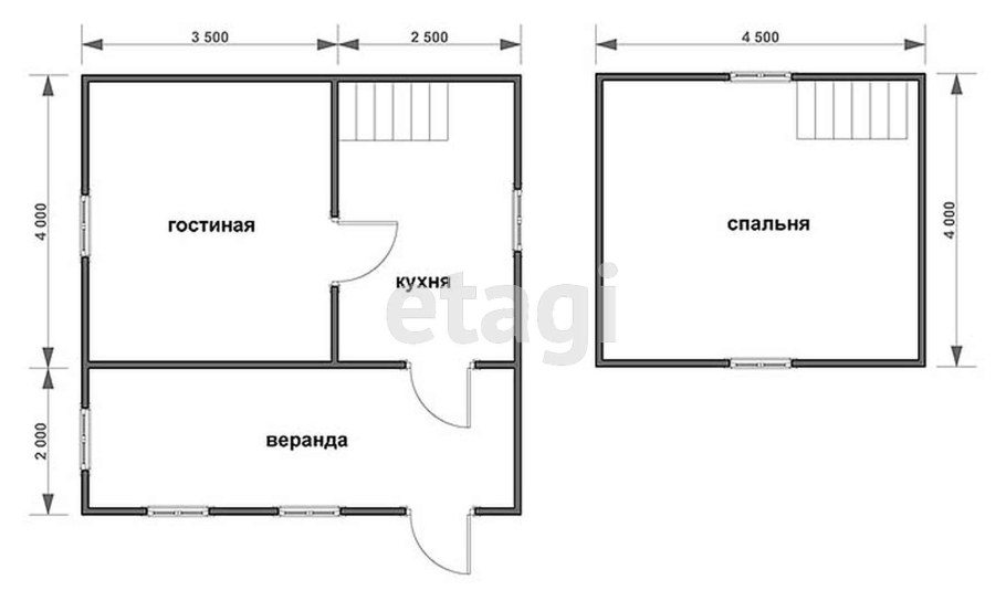Тини Хаус планировки 3х6