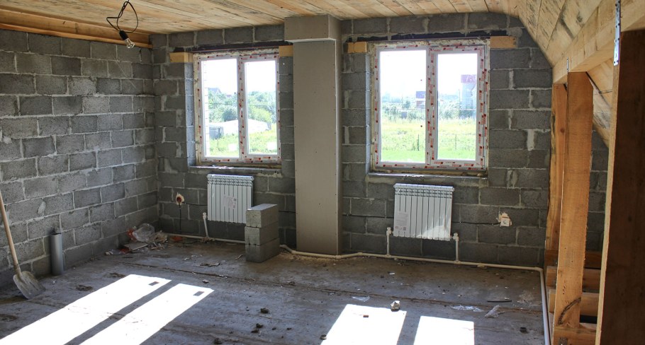 Черновая отделка котедж