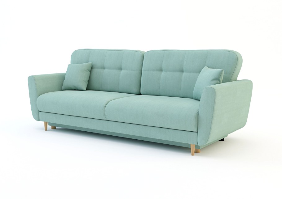 Мятный диван в интерьере