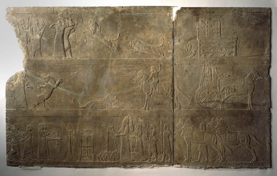 Ассирия барельефы
