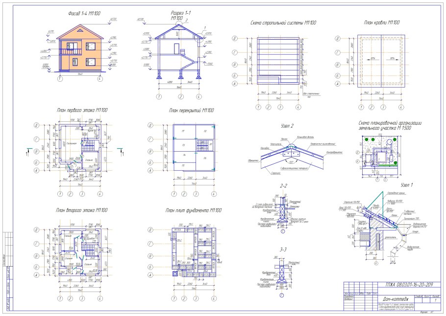 План разрез перспектива фасад