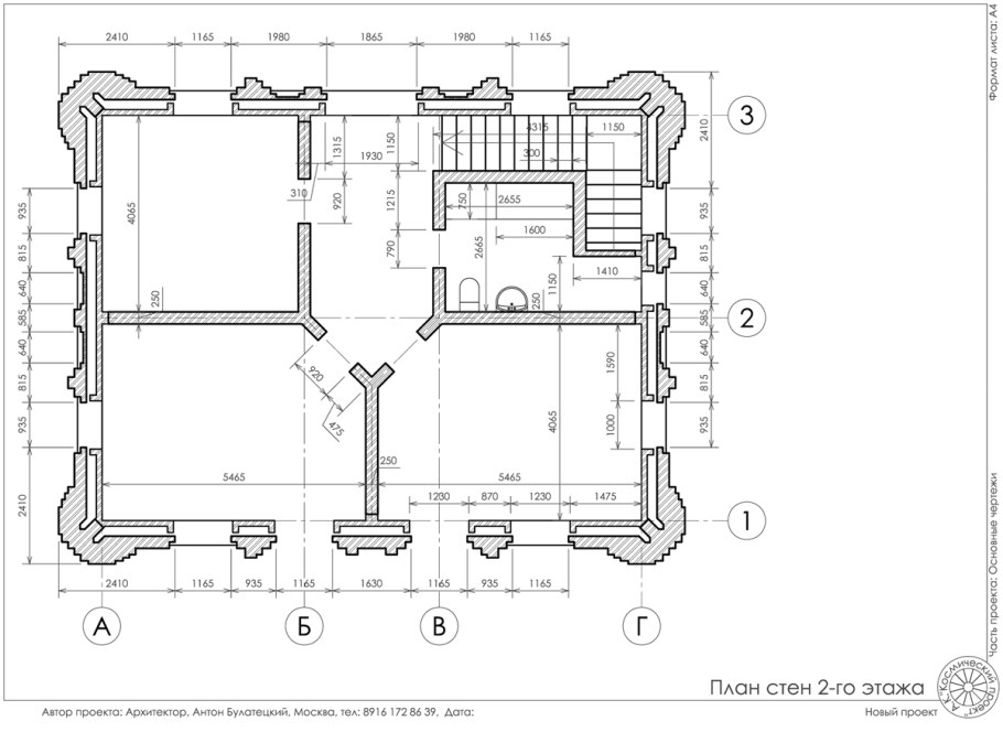 Архитектурный план этажа