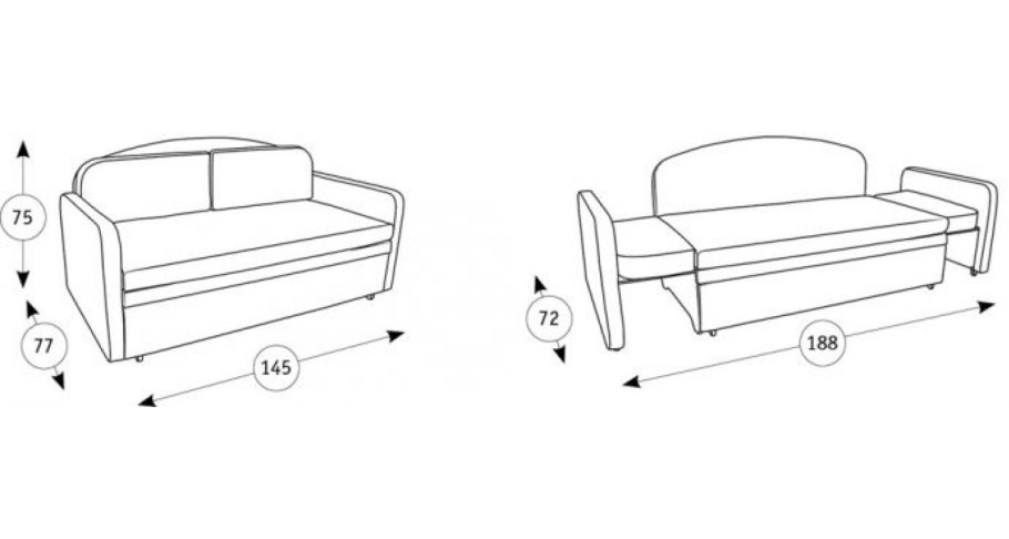 Диван кровать схема
