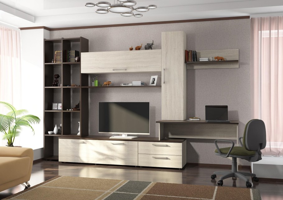 Стенка Палермо 4 дуб Сантана/дуб сонома