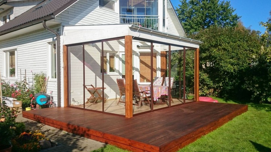 Веранда пристроенная к дому