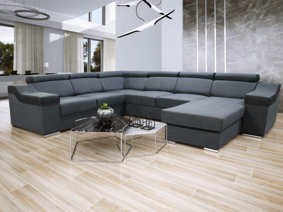 Большой угловой современный диван