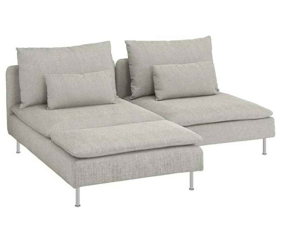 Диван Тахо 2 секция оттоманка серый