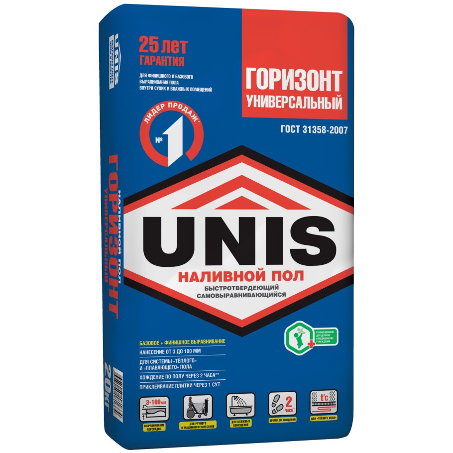 Ровнитель для пола Unis Горизонт Hydro базовый 25кг