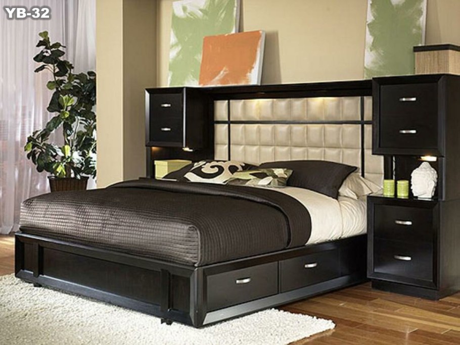 Изголовье кровати из слэба дерева