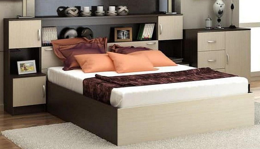 Кровать и шкаф в спальню