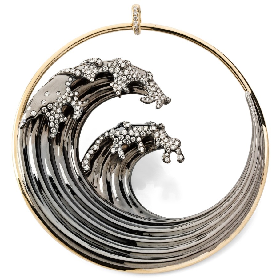 Серьги волна Хокусай