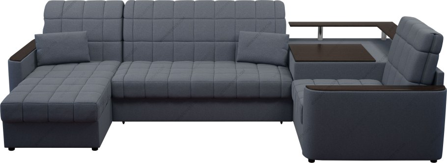 Угловой диван аккордеон с оттоманкой