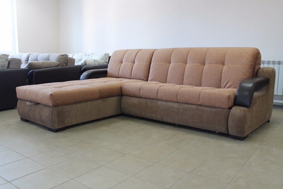 Диваны с оттоманкой 4м морская волна