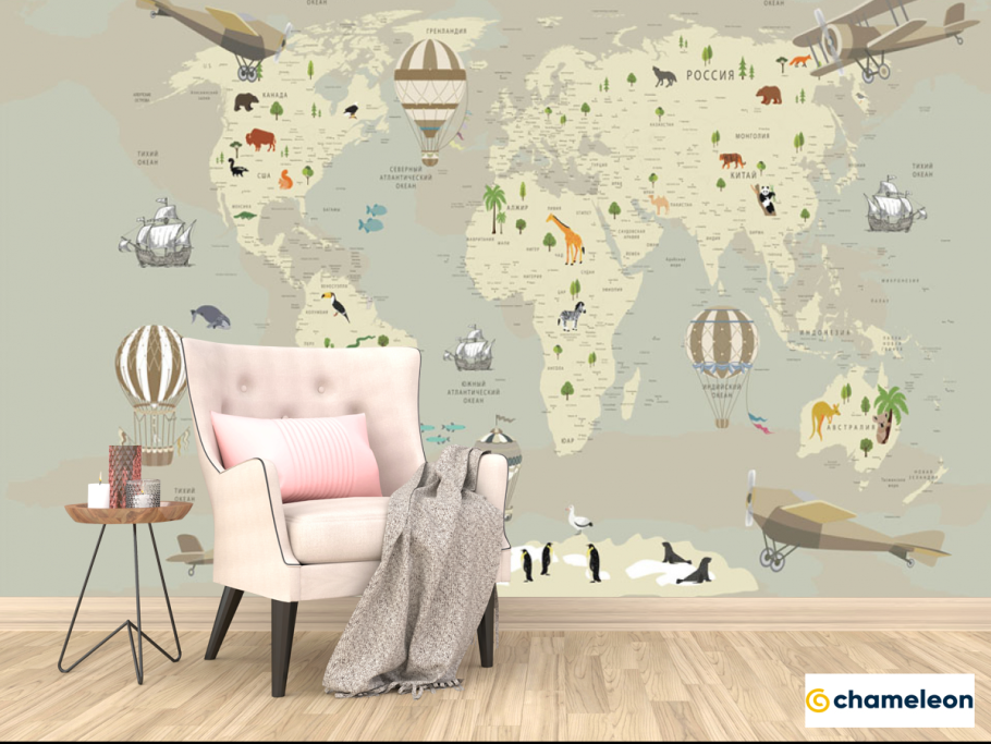 Детская карта мира
