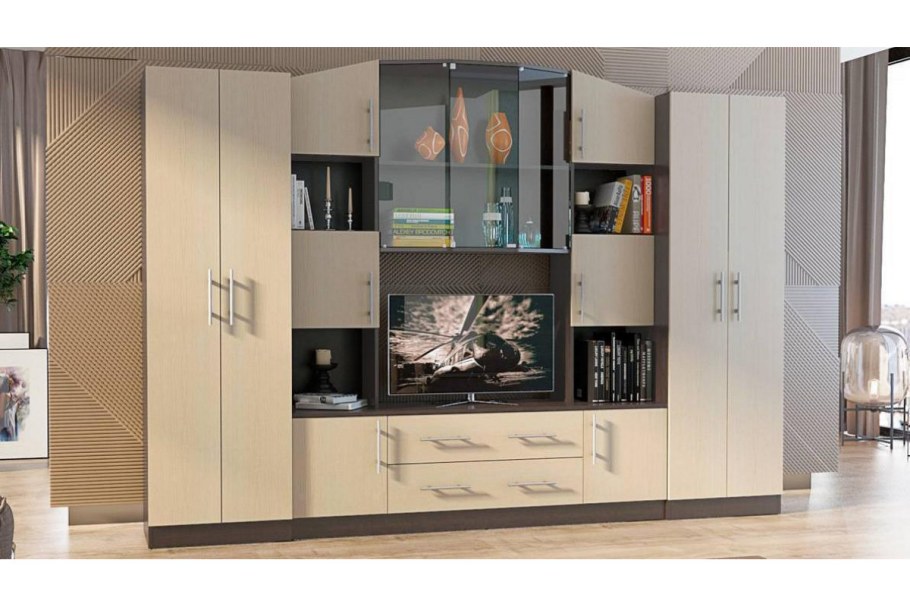 Стенка Октавия СТЛ.285.01 (венге/дуб кремона)