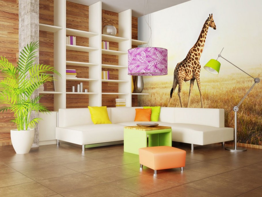 Фреска с жирафами