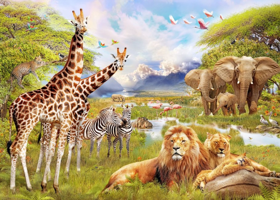 Фотообои три жирафа