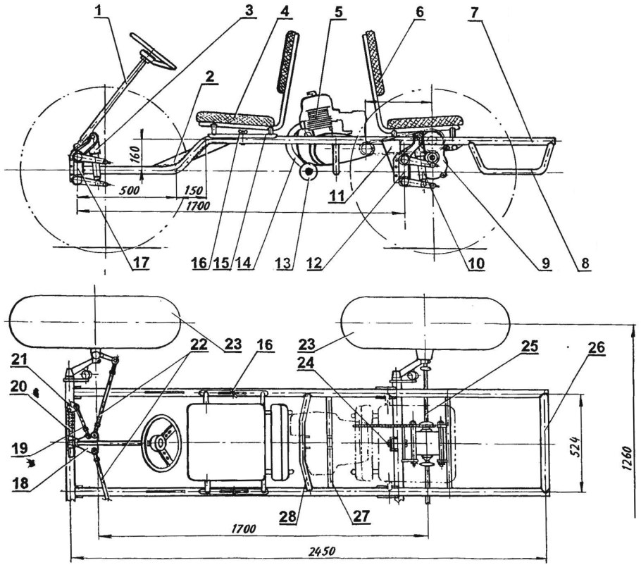 Болотоход с двигателем ВАЗ 2109 чертежи