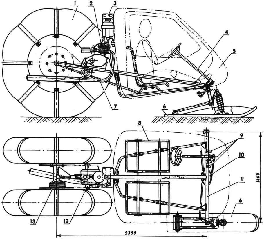 Самодельные снегоходы из журнала Моделист конструктор