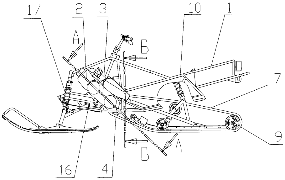 Схема рамы снегохода Буран
