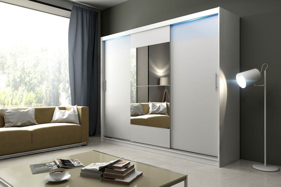 Шкаф-купе Лотос-1 шимо светлый