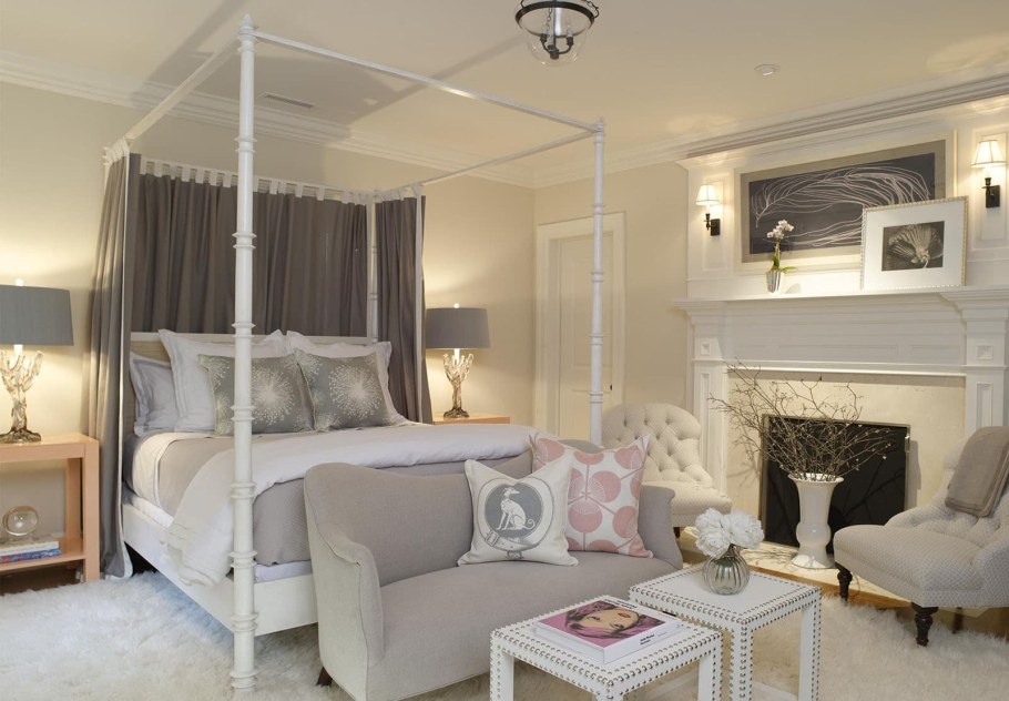Спальня гостиная в светлых тонах
