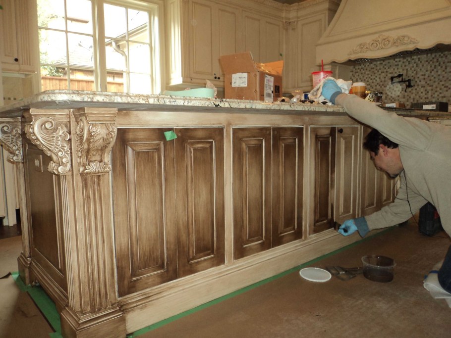 Перекрашивание кухонного гарнитура