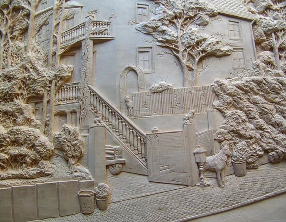 Барельеф сосна