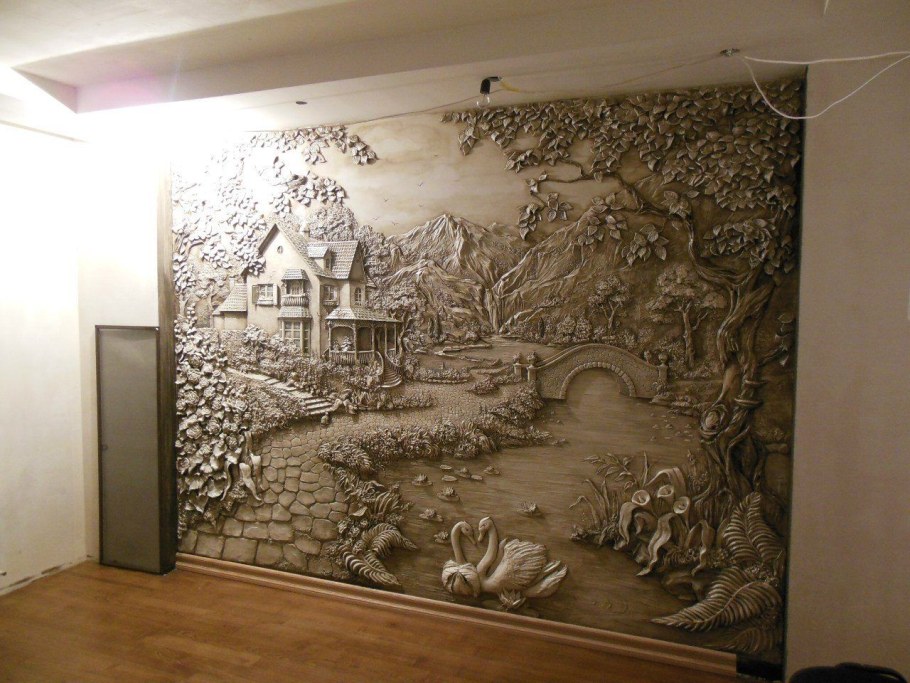 Роспись стен барельеф