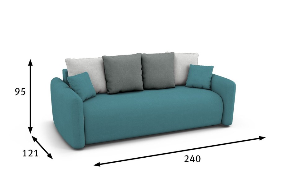 Хофф диван бирюзовый