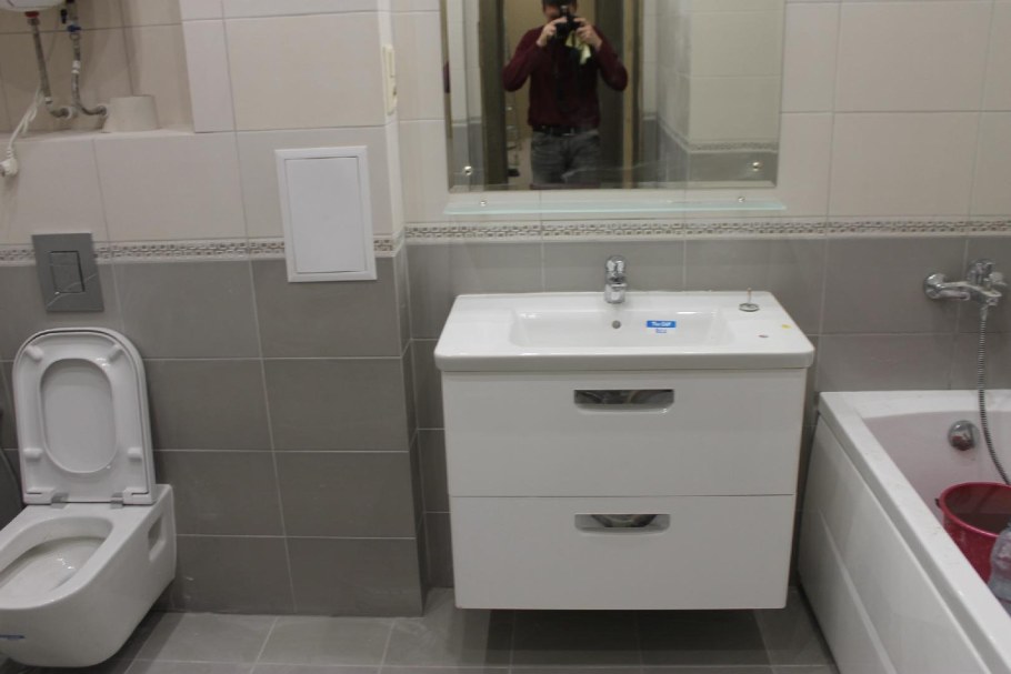 Колонка в ванной сталинка