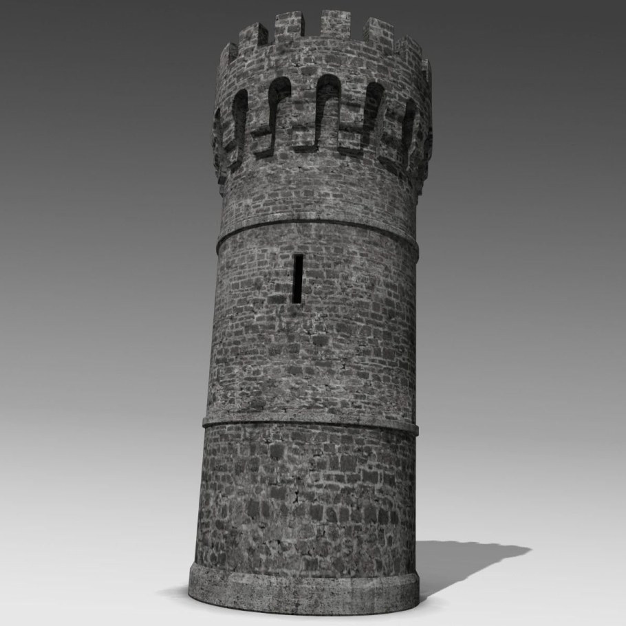 Сторожевая башня 3d каменная
