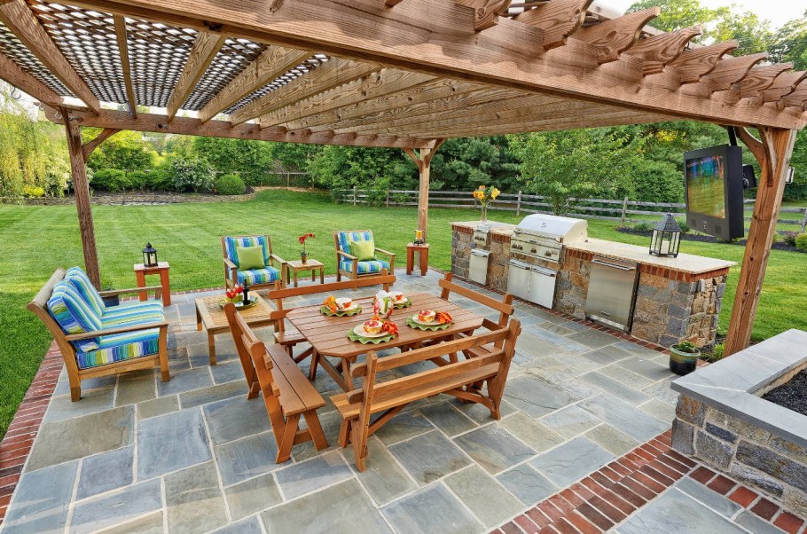 Летняя кухня патио терраса беседка