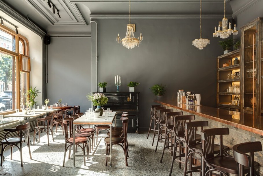 Французское кафе интерьер