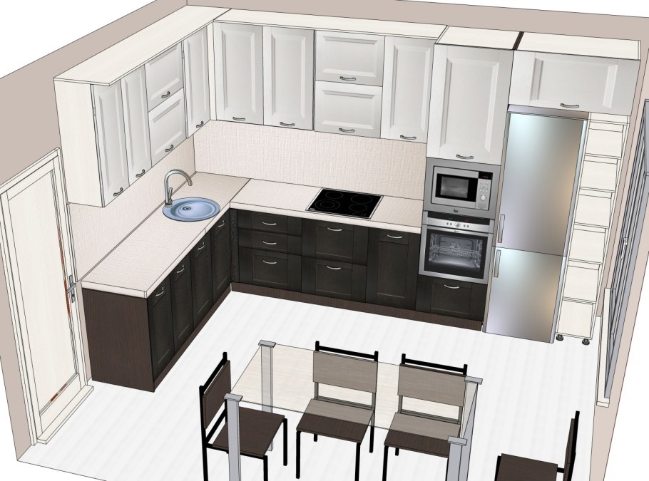 3д проект кухни