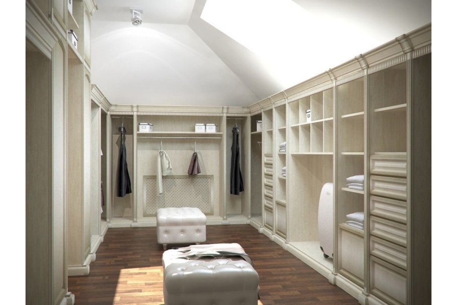 Планировка гардеробной 6м2