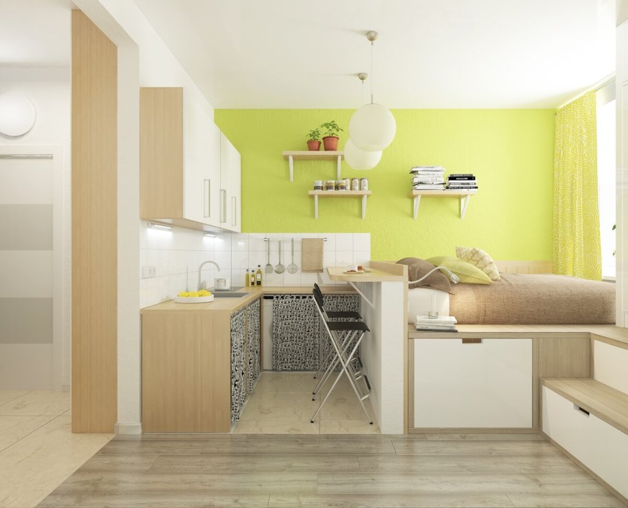 Обычный интерьер зала