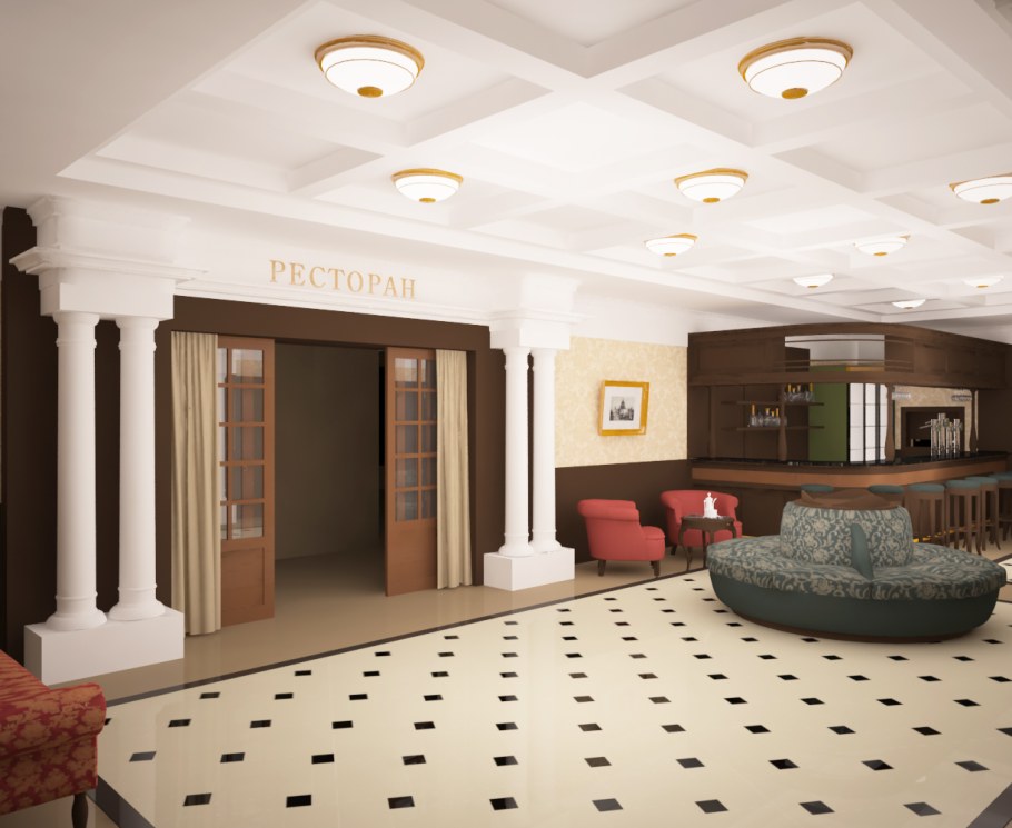 Дизайн интерьеров гостиничных и ресторанных комплексов