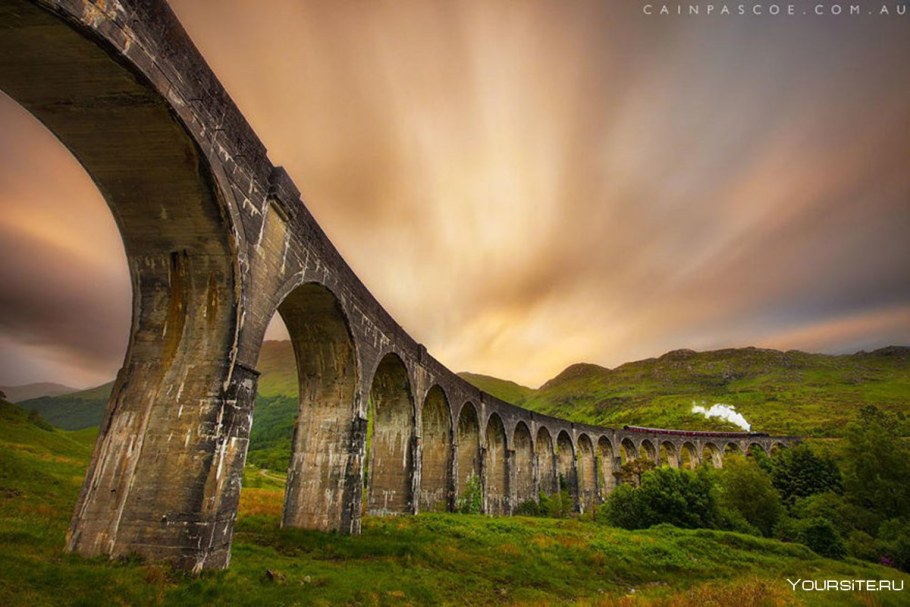 Железнодорожный виадук Гленфиннан, Шотландия Гарри Поттер