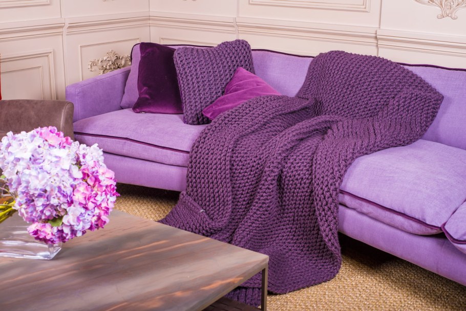 Плед вязаный