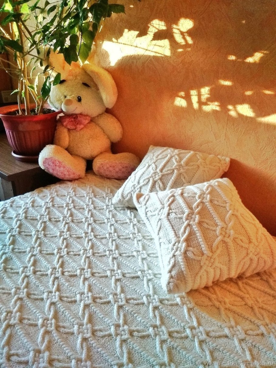 Красивые вязаные пледы