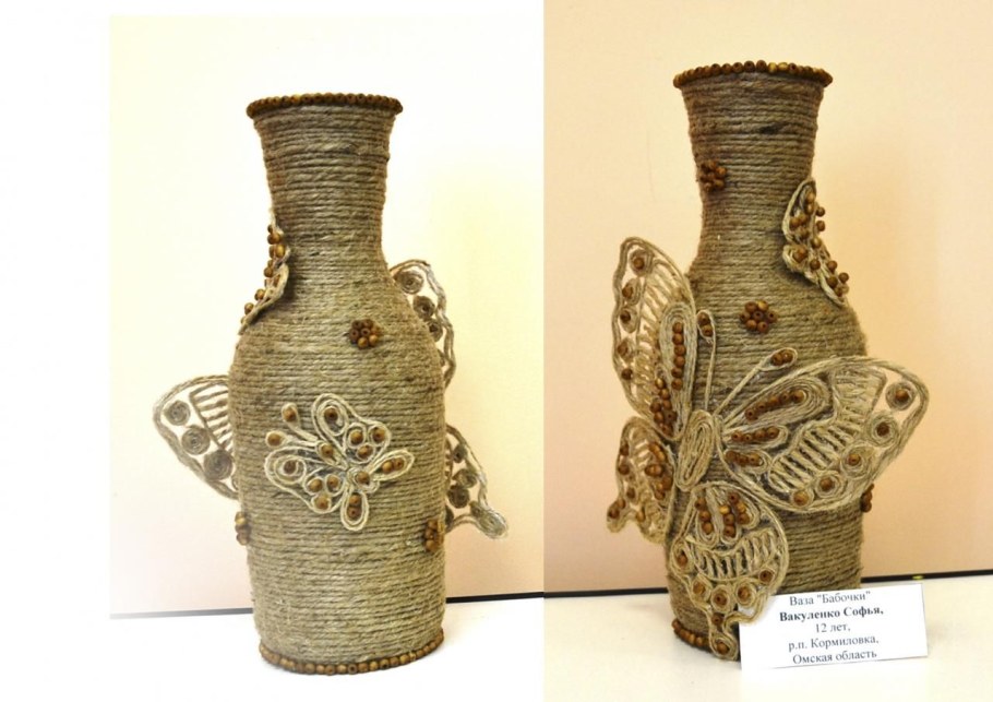 Ваза джутовая филигрань мастер класс