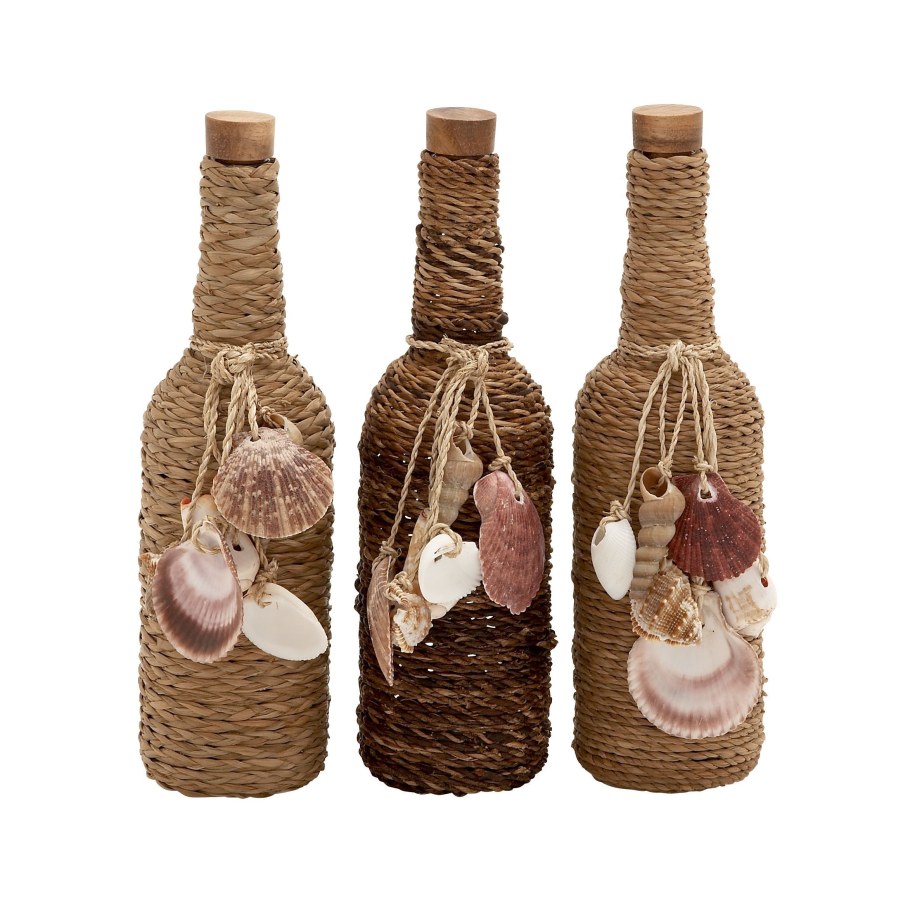 Бутылка декорированная джутом