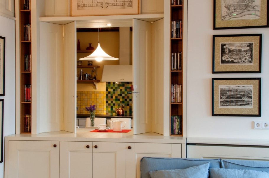 Гостиная с раздвижными дверями